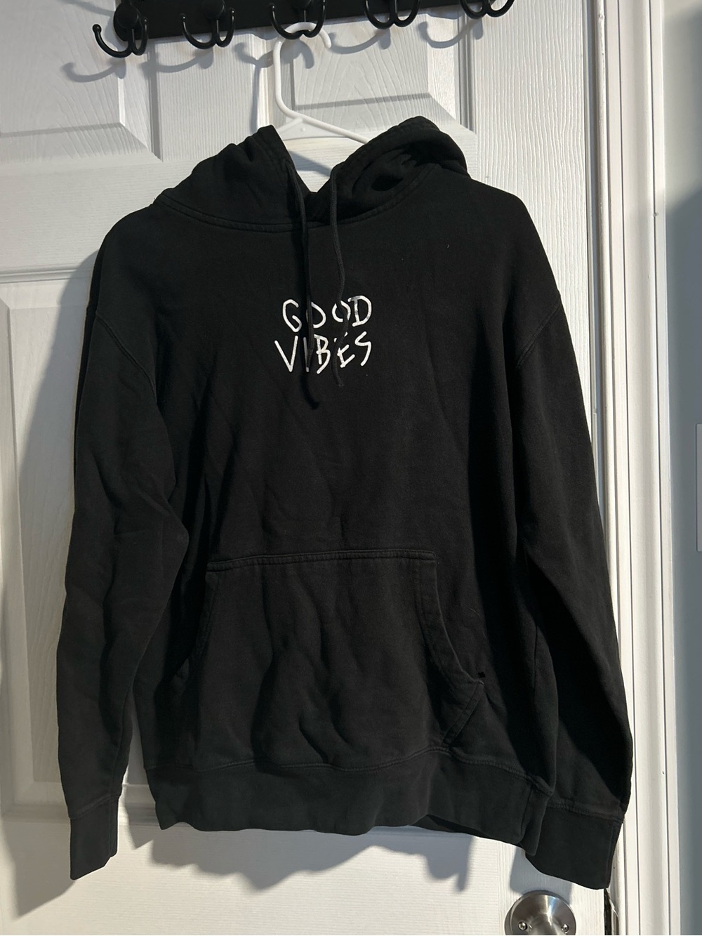 Black ‘Good Vibes’ Hooded Sweatshirt